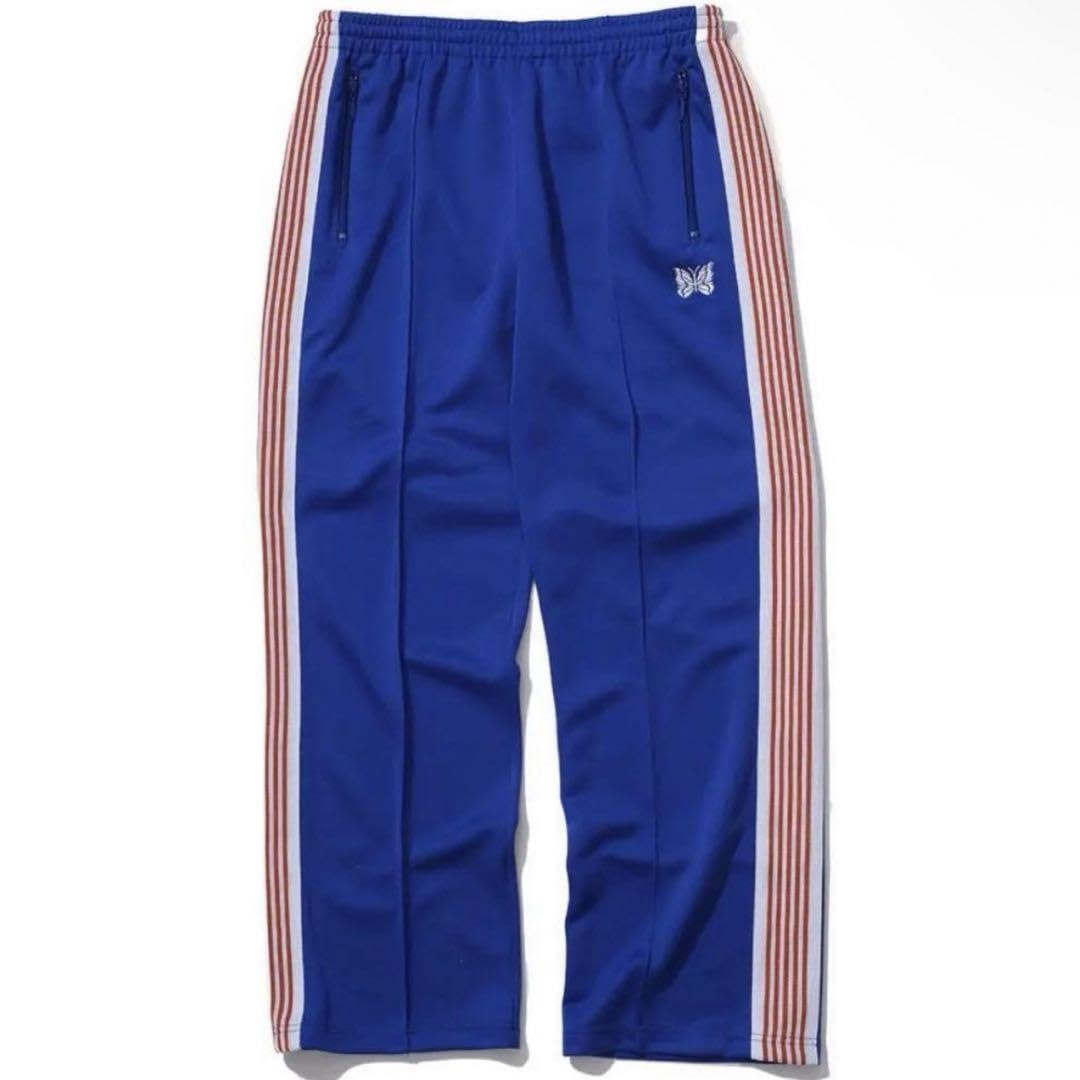 R*O様 ［正規品］Needles x keboz フリーストラックパンツ Keboz needles フリース トラックパンツ ブルー ホワイト 【公式通販】